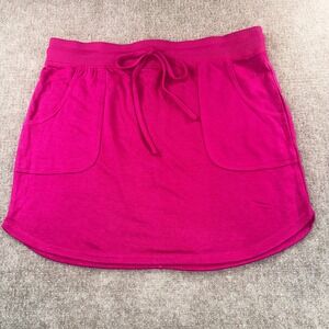 Balance Collection Magenta Pink Drawstring Active Mini Skirt Large Pockets 6075
